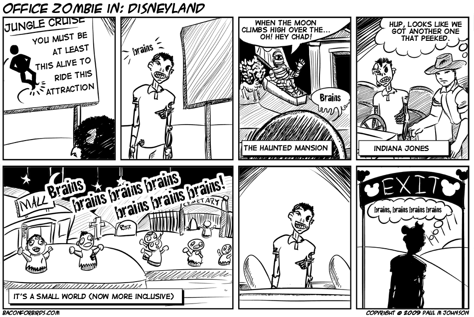 Click for full size. Office Zombie in: Disneyland