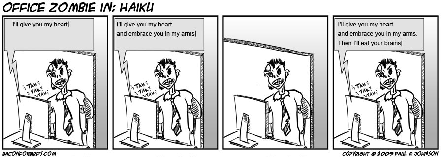 Office Zombie in: Haiku