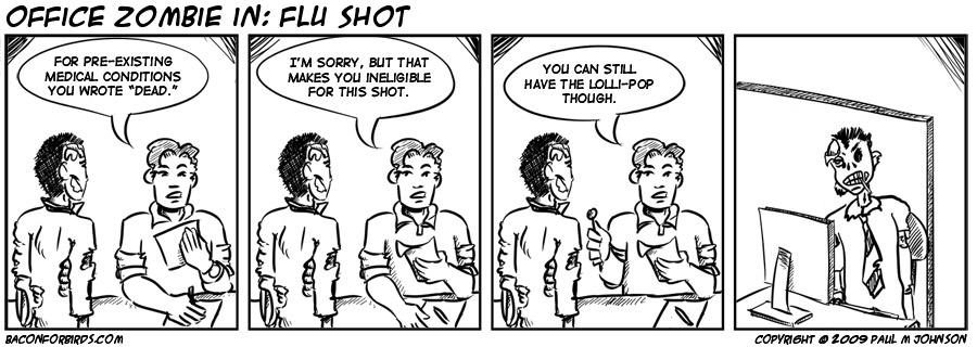 Office Zombie In: Flu Shot